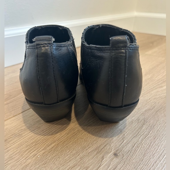 Y2K Zodiac Western Point Toe Shootie Bootie 8 Black Suede Leather Ankle Boot - Picture 4 of 9